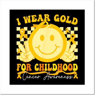 Nice quote, In September We Wear Gold, Childhood Cancer Awareness Boy Kids Groovy Posters and Art